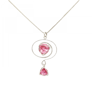 collana cristallo tondo ask rosa